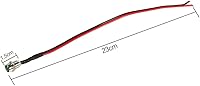 Vista 5 de Keenso 4 Pcs 12V LED Pilot Light, 8mm Indicator Lamp Car Van Boat Indicator Light Pilot Dash Bulbs Directional Lamp(Red)