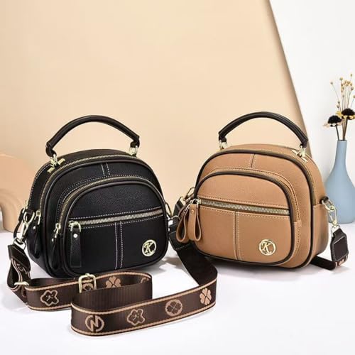 Easiotward Crossbody Bag, Bousalutend-Classic Multifunctional Compartments Adjustable Wide Shoulder Strap Leather2