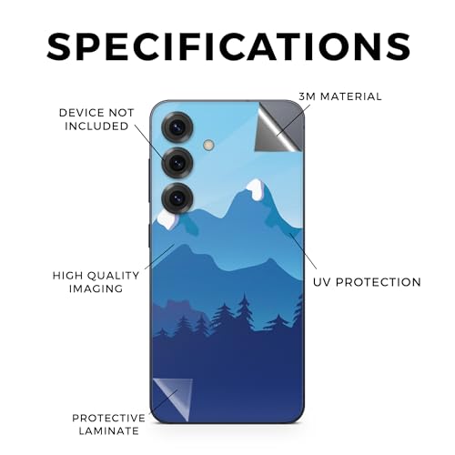 Phone Skin Compatible with Samsung Galaxy S25 - Blue Mountains - Premium 3M Vinyl Protective Wrap Decal Cover - Easy to Apply | Crafted in The USA by MightySkins by Vision Signs & Graphics - Image 2