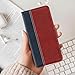 Shantime Leather Flip Case Compatible with Huawei Nova 14i 4G Case with Card Holder RFID Blocking Magnetic Kickstand Slim Fit Business Protective Cover(Red)