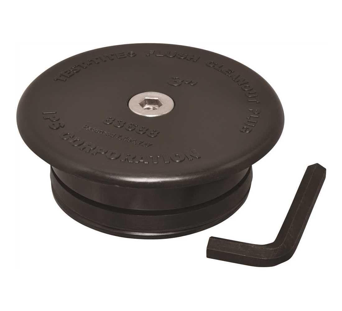 IPS 83688 3-Inch Flush Mechanical Cleanout Repair Plug