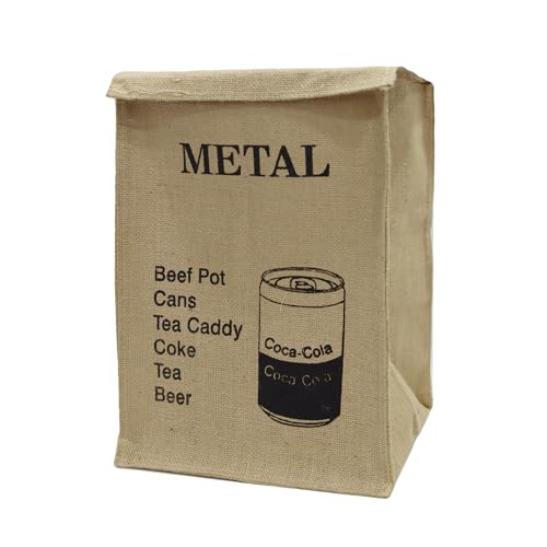 Recycle Bag Sturdy and Light Waste Basket for Metal with Handles