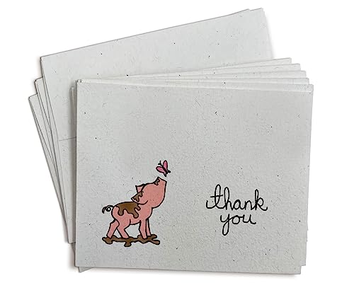 Cartes de remerciement Little Piggy avec enveloppes pour vos mots doux x24