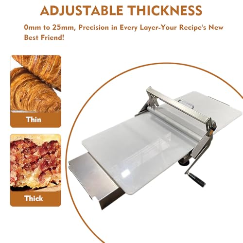 Rodillo de repostería de acero inoxidable y laminadora de masa profesional 4