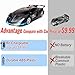 KULARIWORLD Remote Control Car for Boys Fast 1/18 Scale Rechargeable RC Vehicle Cars Toys Xmas Gifts for Kids High Speed with Headlights (Black Blue)