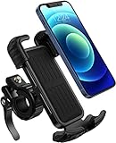Marspeeder Bike Motorcycle Phone Mount with High-Speed Secure Lock [1 Second Lock & Release] Super Stable Bike Motorcycle Cell Phone Holder with Soft Silicone Cushion, Compatible for 4.7''-6.8'' Phone
