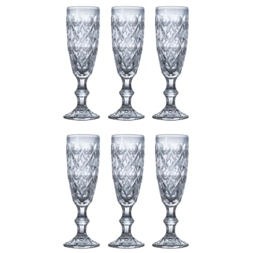 WxuuLTGJR Bicchieri da Vino Vintage Gambo Lungo Bicchiere di Vino Rosso Succo di Vetro in Vetro di Vetro all'aperto in Campeggio Picnic