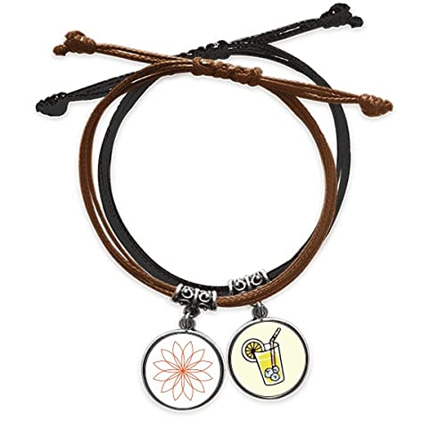 Bracelet fleurs ligne plante ajustable en cuir anti-irritation pour peau sensible