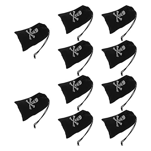 Artibetter Bolsas con Cordón de Pirata Decoración de Halloween Contenedor de Regalo de Bolsa de Monedas de Oro Cajas de Adorno de Halloween Accesorios para Galletas de Chocolate de Fiesta 10