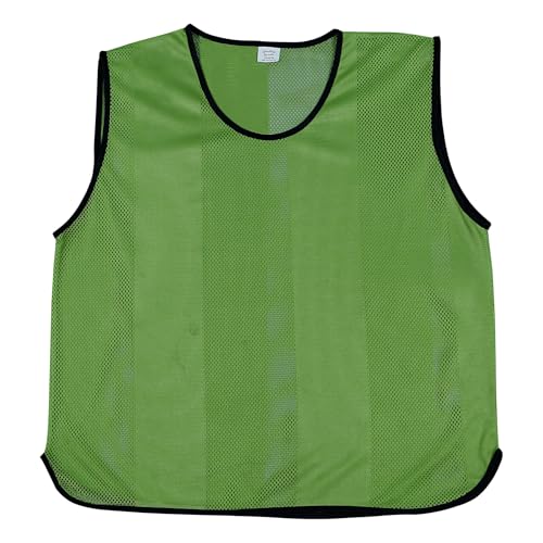 Sterling Sports 10 X Training Bibs Sports Mesh Football Bibs Adult - Quick Dry Football Training Equipment For Soccer Rugby Basketball & Cricket (Green Senior Mens (XL to XXL))