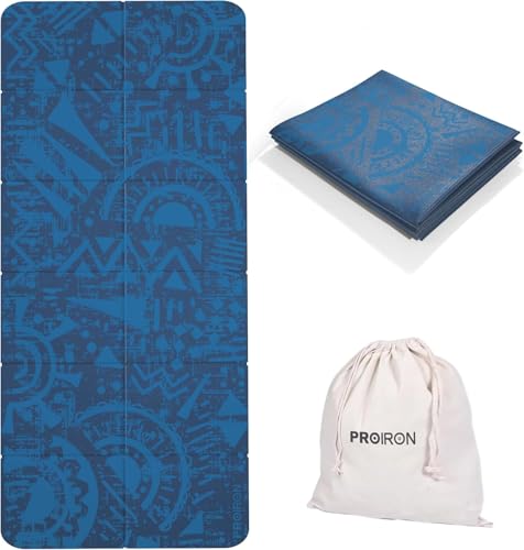 PROIRON Yogamatte Faltbar, Reise Yogamatte rutschfest & leicht...