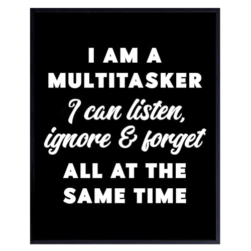 funny Quotes Wall Art for Office - Sarcastic Gifts - funny Humor Typography Wall Art - Cute Sayings for Men - Black and White Artwork - Minimalist Decor for Men - Home Decor Art Print