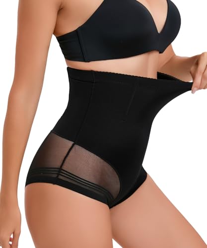 Dulchany Shapewear Tummy Control Underwear for Women High Waisted Shaper Panties Body Shaping Briefs Girdle Panty Black