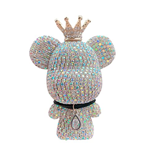 Kuashidai Bling Strass Bär Auto Lufterfrischer Luft Lüftungsschlitz Clip Dekoration Auto Innenraum Hängende Parfüm Duft Ornament Zubehör Auto-Styling