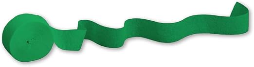 Creative Converting Touch of Color Crepe Paper Streamer Roll, 81-Feet, Emerald Green