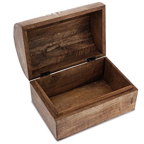 Ajuny Wooden Decorative Jewelry Box With Sun Star Design on Lid Multipurpose Uses Jewellery Boxes Storage Organizer keepsake Trinket Holder Watch Box - Image 2