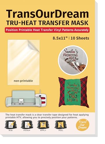 TransOurDream Tru-Heat Transfer Mask for Dark Printable Heat Transfer...