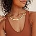 KROMPG 3.5mm Necklaces 14K Gold Chain Necklace Women Mens Chain 14K Gold Necklace for Women Non Tarnish Herringbone Necklaces for Womens Snake Chains 16'' 18'' 20'' 22'' 24'' 26'' 30''