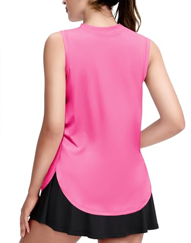 Image of Zaclotre Girls Athletic Tank Tops High-Low Hem Loose Fit Summer Top Kids Sleeveless Sport Shirts 5-14 Years