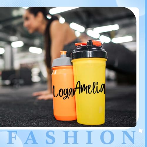 Image of Humyoun 6 Sheets UV DTF Cup Wrap Name Stickers for Water Bottles Waterproof Custom Vinyl Decals Personalized Lettering Gift Stickers for 14-40oz Tumbler Cups Mugs DIY Craft (Black)