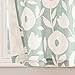 jinchan Kitchen Curtains Linen Tier Curtains Stripe Farmhouse Curtains Cafe Curtains Rustic Window Curtains Flax Light Filtering Kitchen Curtains 36 Inch Length Rod Pocket 2 Panels Sage and White