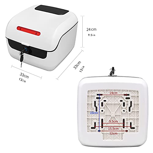 Baúl de moto rectangular con respaldo para tus viajes de fin de semana 7