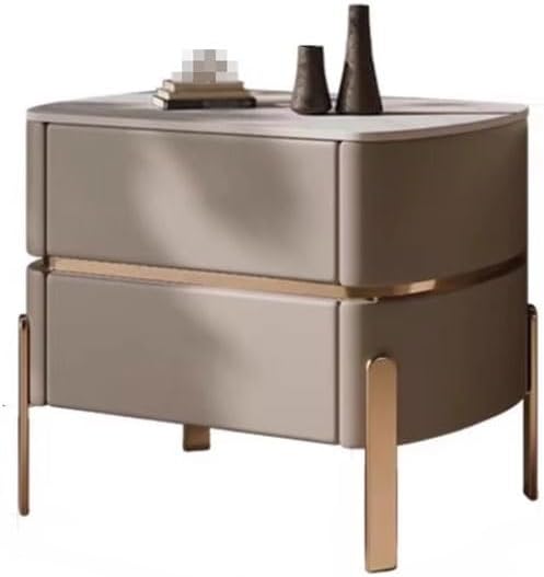 Side Tables Bedroom Modern Light Luxury Rock Board Bedside Table Master Bedroom Simple Bedside Cabinet Stylish Bedside Storage Cabinet Bedroom Essentials