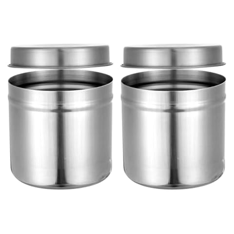 Unomor 2Pcs Stainless Steel Food Storage Containers with Airtight Lids Compact Versatile for Kitchen, Home, Travel, and Restaurant Use Cover