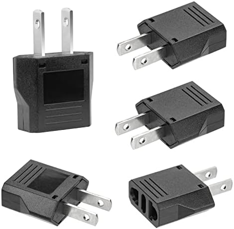 Pack De 4 Adaptadores De Enchufe Europeo A Americano – Válidos Para EE.UU., México, Japón Y Más, 6A 100-250V