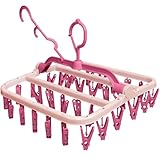 Newthinking Secador de calcetines con pinzas para tendedero, color rosa