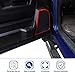 4PCS Car Interior Door Speaker Cover Trim for 2010-2017 Dodge Ram (red)