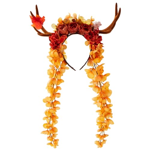 Serre-tête corne de diable fleuri idéal pour vos séances de jeu de rôle