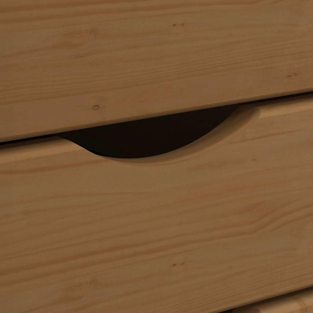 Armadietto con 6 cassetti, in legno massello di pino, 53 x 39 x 65,5 cm, per ufficio, soggiorno, organizzatore