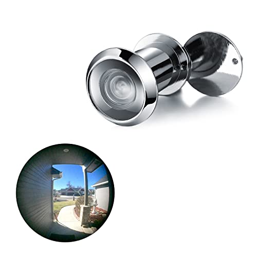 Togu Tg3522Yg-Cp Solid Brass Ul Listed Hd Glass Lens 220-Degree Door Viewer Peephole With Heavy Duty Privacy Cover For 1-3/8" To 2-9/25" Doors, Polished Chrome Finish #TOP19