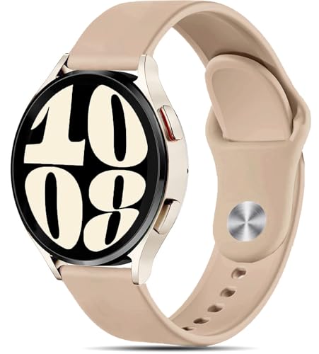 VELULYX Bracelet Silicone pour Galaxy Watch 7/FE/6/5/4, 20mm pour Watch 6 Classic/4 Classic/5 Pro/3/Active 40mm et 42mm
