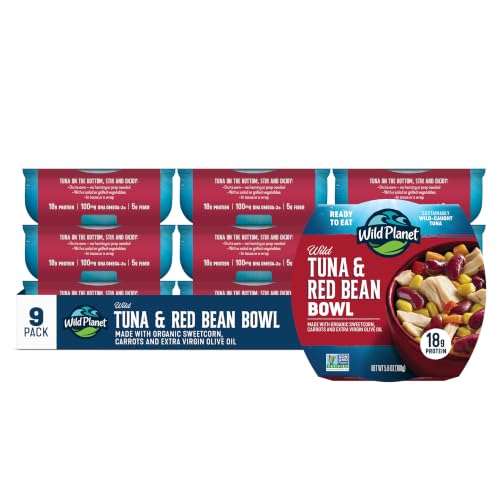 Wild Planet Ready-To-Eat Wild Tuna, Bean &amp; Corn Salad, 5.6 Ounce, Pack of 9