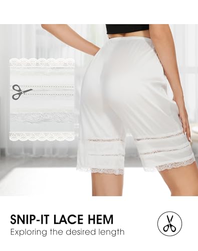 Image of MANCYFIT Pettipants for Women Under Dress, Long Culotte Slip