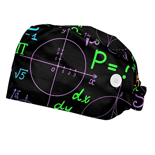 Couvre-chef unisexe formules mathématiques casquette de travail pour adultes lot de 2