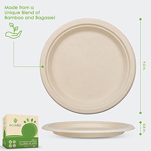 100-Compostable-Paper-Plates-9-in--150-Disposable-Plates-Eco-Friendly-Sturdy-Tree-Free-Liquid-and-Heat-Resistant-Alternative-to-Plastic-or-Paper-Plates