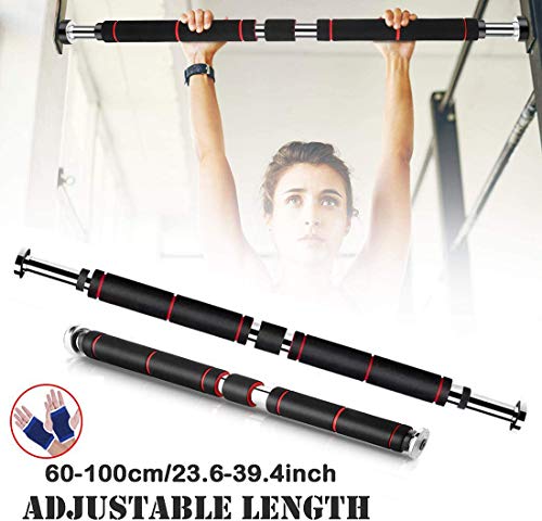 Tür Zu Klimmzugstange Oberkörpertraining Bar 60-100 cm Einstellbare Breite Haushalt Horizontal Doorway Krafttraining Gym Exercise Fitness Bar