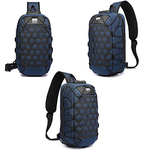 Image of ZUK Anti Theft Sling Bag Shoulder Crossbody Backpack Waterproof Chest Bag with USB Charging Port Lightweight Casual Daypack
