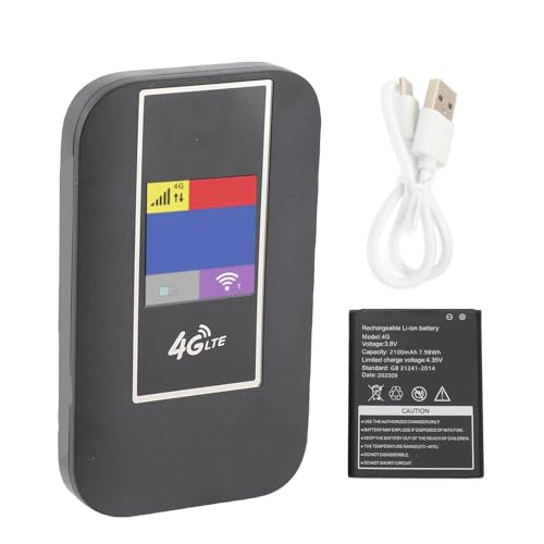 Image of 500Mbps 4G LTE Mobile WiFi Hotspot, 10 Users High Speed Wireless Router, Computer Routers with SIM Card Slot & Color Screen, Ideal for Home, Travel & Business
