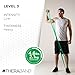 THERABAND CLX Resistance Band with Loops, Fitness Band for Home Exercise and Full Body Workouts, Portable Gym Equipment, Gift for Athletes, Individual 5 Foot Band, Green, Heavy, Intermediate Level 1