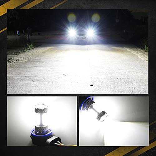Auxbeam H11/H8/H9 Led Fog Light Bulbs, Max 50W 6500K Xenon White, 8000Lm Super Bright, 360-Degree Illumination, Canbus Ready, Fog Car Lights Replacement, Pack Of 2 #TOP4