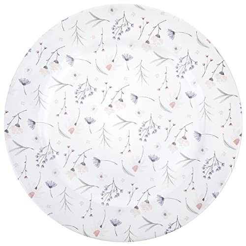 Koyal Wholesale Floral Acrylic Charger Plates Bulk For Weddings Birthdays Quinceaneras Baby Shower Kids Party, Holiday Dinner Table (24, Minimal Watercolor Flowers) #TOP25