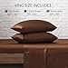 MR&HM Satin Bed Sheets, King Size Sheets Set, 4 Pcs Silky Bedding Set with 15 Inches Deep Pocket for Mattress (King, Brown)