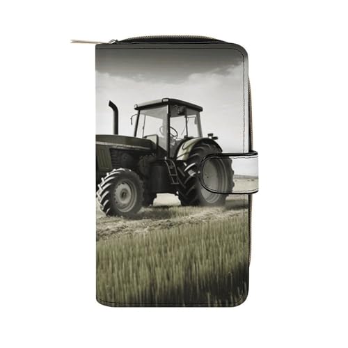 Tractor Agriculture Tranquil Wallet Multifunctional Wallets for Men Compact Wallet Purse Passport Bag