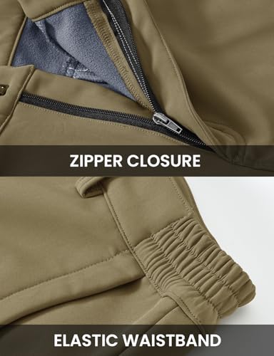 TBMPOY Calça masculina impermeável softshell snowboard para caminhadas ao ar livre forrada com lã re