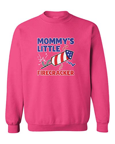 Tcombo Mommy's Little Firecracker - Firework US Toddler Fleece Crewneck Sweater
