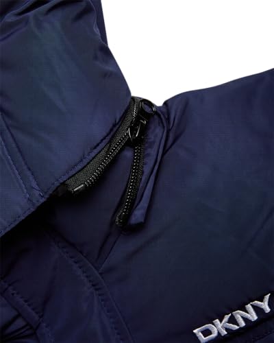 Image of DKNY Boys Puffer Jacket - Wind Water Resistant Polar Fleece Lined Boys Winter Coat - Cozy Kids Jacket with Sherpa Lined Hood